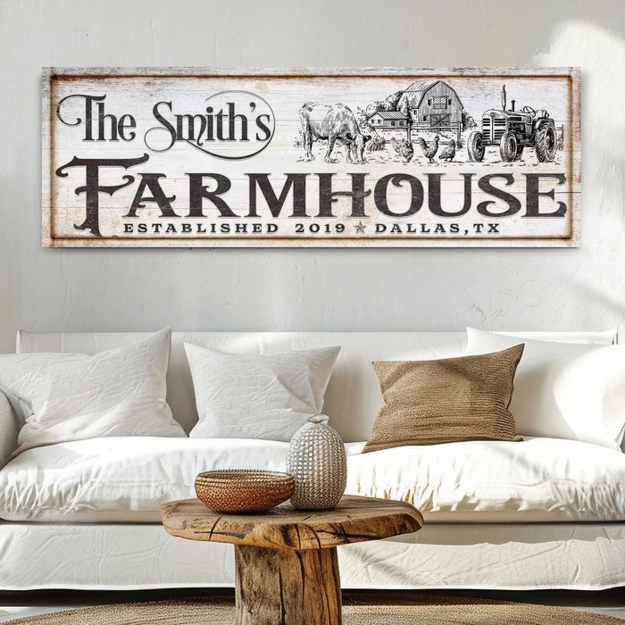Vintage Rust Farmhouse Sign II by Tailored Canvases