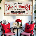 Vintage Rustic Kissing Booth Sign IV by Tailored Canvases