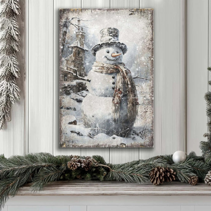 Vintage Snowman Christmas Wall Art II by Tailored Canvases