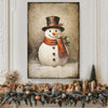 Vintage Snowman Christmas Wall Art IV