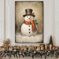 Vintage Snowman Christmas Wall Art IV by Tailored Canvases