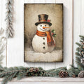 Vintage Snowman Christmas Wall Art IV by Tailored Canvases
