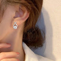 Vintage Style Stud Earrings - Embellished with Rhinestones, Cross Line Design by DailySale