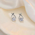 Vintage Style Stud Earrings - Embellished with Rhinestones, Cross Line Design by DailySale