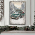 Vintage Truck With Christmas Tree Wall Art by Tailored Canvases