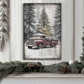 Vintage Truck With Christmas Tree Wall Art III by Tailored Canvases