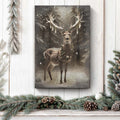 Vintage Winter Deer Christmas Wall Art by Tailored Canvases