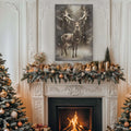 Vintage Winter Deer Christmas Wall Art by Tailored Canvases