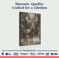 Vintage Winter Deer Christmas Wall Art by Tailored Canvases