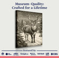 Vintage Winter Deer Christmas Wall Art II by Tailored Canvases