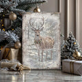 Vintage Winter Deer Christmas Wall Art III by Tailored Canvases