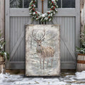 Vintage Winter Deer Christmas Wall Art III by Tailored Canvases