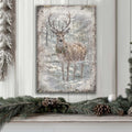 Vintage Winter Deer Christmas Wall Art III by Tailored Canvases