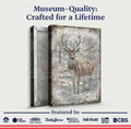 Vintage Winter Deer Christmas Wall Art III by Tailored Canvases