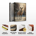 Vintage Winter Deer Christmas Wall Art IV by Tailored Canvases