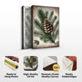 Vintage Winter Pine Cone Christmas Wall Art by Tailored Canvases