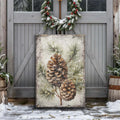 Vintage Winter Pine Cone Christmas Wall Art II by Tailored Canvases