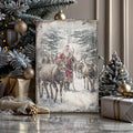Vintage Woodland Santa Christmas Wall Art by Tailored Canvases