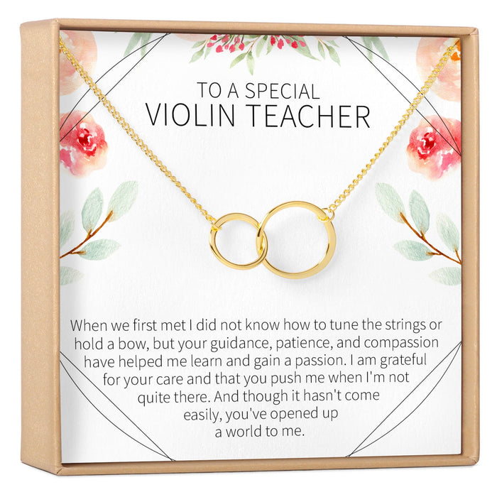 Violin Teacher Necklace by Dear Ava