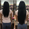 VIP BandX Halo Hair Extensions 100% Human Hair, Silky Straight 24 Inch, Invisible Wire with Clips