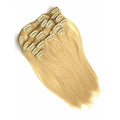 VIP ClipeX Clip-In Hair Extensions 100% Human Hair, Silky Straight 18 Inch