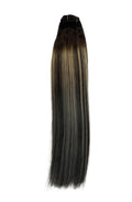 VIP ClipeX Clip-In Hair Extensions 100% Human Hair, Silky Straight 24 Inch (170g) Full Head Set