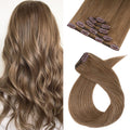 VIP ClipeX Clip-In Hair Extensions 100% Human Hair, Silky Straight 24 Inch (170g) Full Head Set
