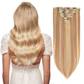 VIP ClipeX Clip-In Hair Extensions 100% Human Hair, Silky Straight 24 Inch (170g) Full Head Set
