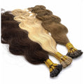 VIP I-Tip Hair Extensions 100% Human Hair, Wavy 18 Inch, 100 Strands (70g), Keratin Stick Tip