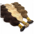 VIP I-Tip Hair Extensions 100% Human Hair, Wavy 18 Inch, 100 Strands (70g), Keratin Stick Tip