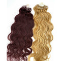VIP RineX Micro Ring Hair Extensions 100% Human Hair, Wavy 18 Inch, 100 Strands, Cylinder Loop