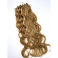 VIP RineX Micro Ring Hair Extensions 100% Human Hair, Wavy 18 Inch, 100 Strands, Cylinder Loop