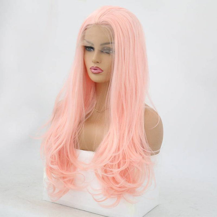VIP Extensions Peach Pink Body Wave Synthetic Lace Front Wig 24" 2335 (36)