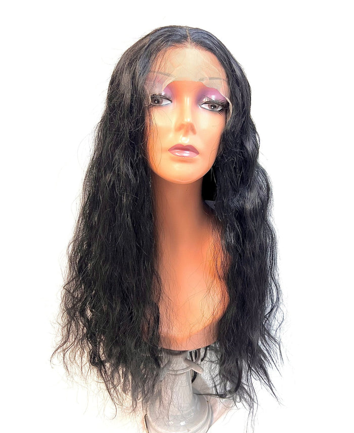 VIP Extensions Off Black Natural Wave Synthetic Lace Front Wig 24" 1B (73)
