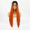 VIP Off Black to Copper Red Straight Synthetic Lace Front Wig 24" T1B/350 (83)