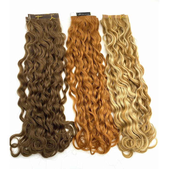 VIP TapeX Tape-In Hair Extensions 100% Human Hair, French Wave 18 Inch