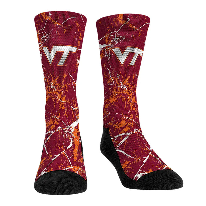 Virginia Tech Hokies - Cracked Marble by Rock 'Em Socks