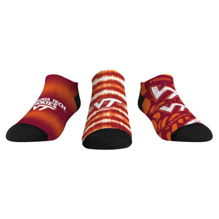 Virginia Tech Hokies - Low Cut - Make Some Noise (3-Pack) by Rock 'Em Socks