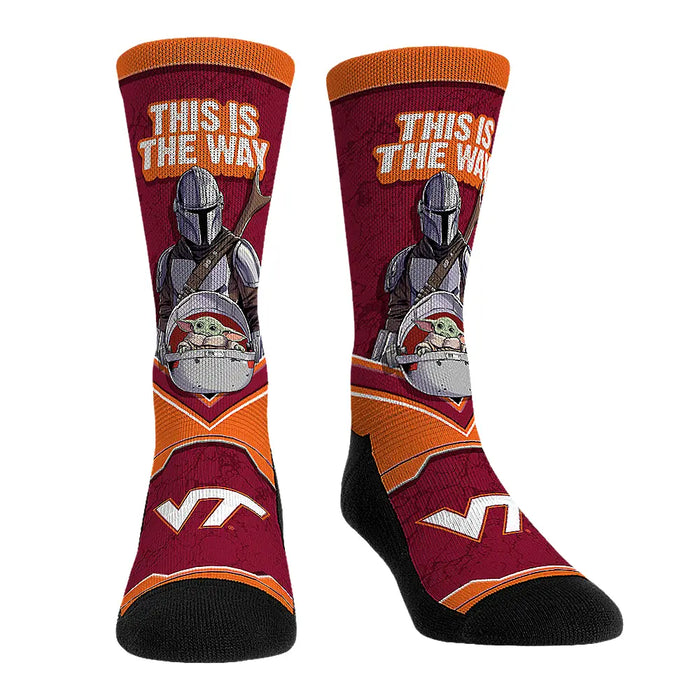 Virginia Tech Hokies - Star Wars - This Is The Way by Rock 'Em Socks