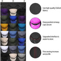 Visible Baseball Hat Rack for Wall Door with 3 Hooks 24 Deep Pockets by DailySale