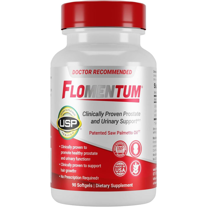 Flomentum Health Prostate Support Supplement Saw Palmetto Berry Oil For Urinary Flow & Control 30CT by Pasteur Pharmacy