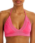 Peixoto Naomi Lace Trim Triangle Bikini Top, Size Medium by Vanessa Jane