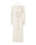 Nicholas Luisa Ruched Cutout MIDI Dress, Size Large by Vanessa Jane