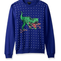 Alex Stevens Mens Candy Cane T-rex Ugly Christmas Sweater by Vanessa Jane