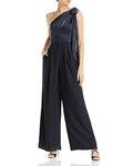 Amsale One Shoulder Navy Jumpsuit, Size 10 by Vanessa Jane