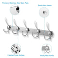 Wall Mount Coat 15 Hooks Stainless Steel Clothes Hanger Rack by DailySale