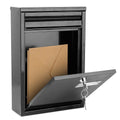Wall Mount Mailbox Lockable Galvanized Iron Letter Post Box by DailySale