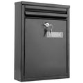 Wall Mount Mailbox Lockable Galvanized Iron Letter Post Box by DailySale