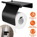 Wall Mounted Toilet Paper Holder with Phone Storage Rack by DailySale