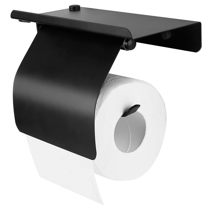 Wall Mounted Toilet Paper Holder with Phone Storage Rack by DailySale